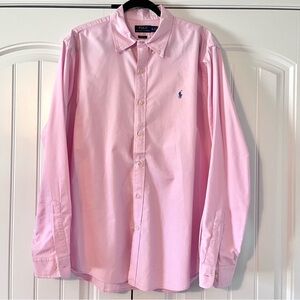 Polo Ralph Lauren Classic Pink Oxford Shirt Cotton Size XL Long Sleeve Spring